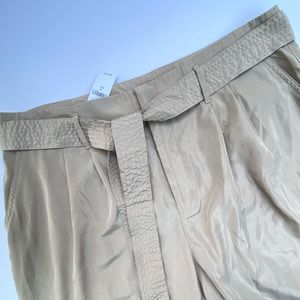 Pants, Wide Leg, GAP NWT, tie belt, shiny finish